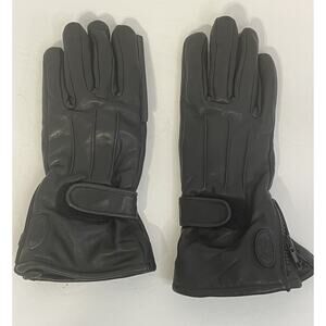 Women’s Black Leather Gloves Thinsulate Insulation Warm Winter Size M